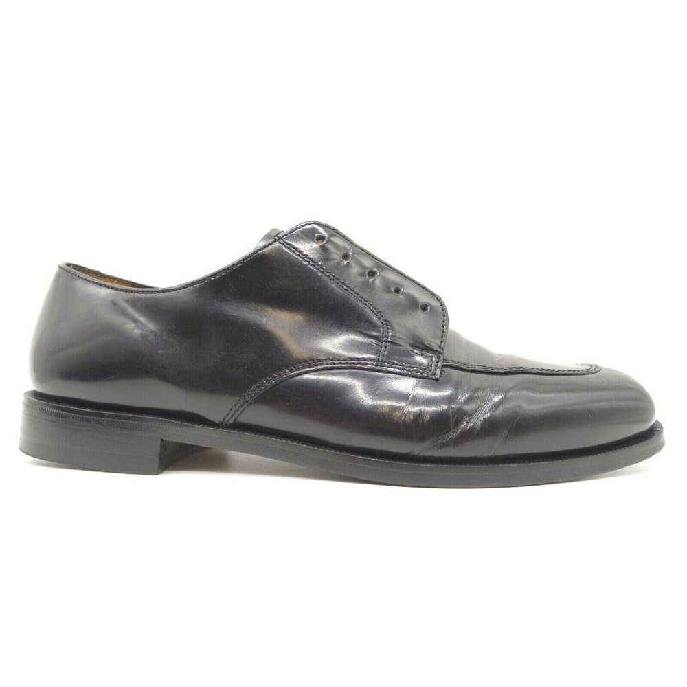 Cole Haan Black Finished Leather Split Toe Lace Up Oxfords Shoes Men's 9 D